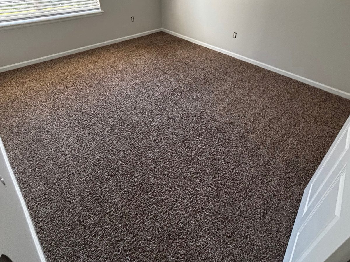 The same bedroom carpet after cleaning