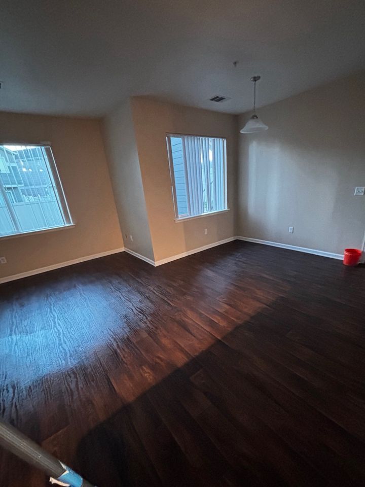 The same dining area after cleaning